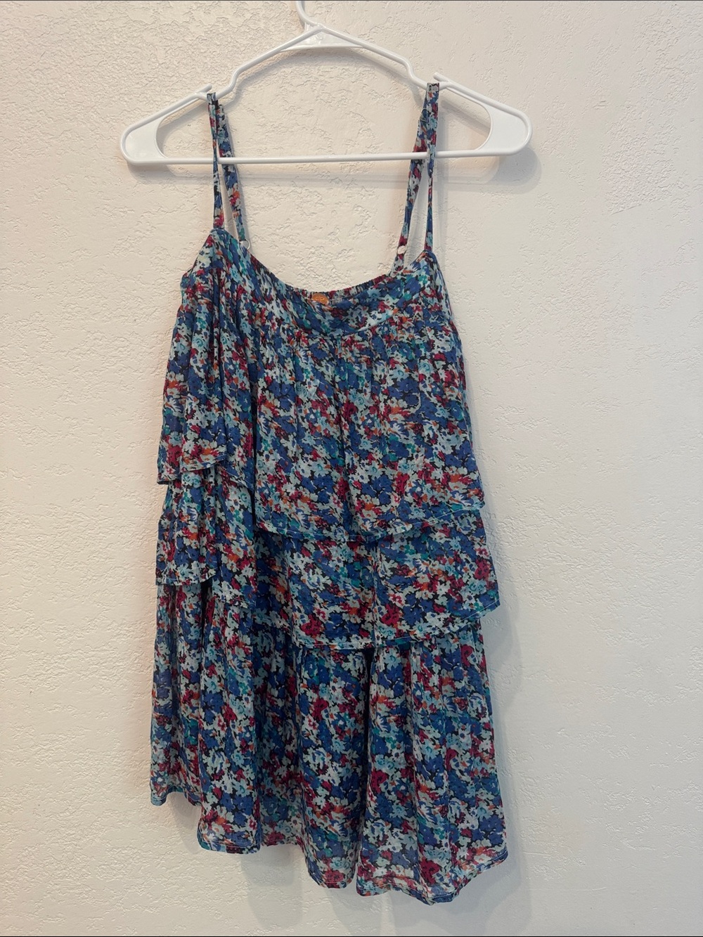 Blue Multicolor Smocked Camisole Top - Picture 9 of 15